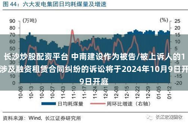 长沙炒股配资平台 中南建设作为被告/被上诉人的1起涉及融资租赁合同纠纷的诉讼将于2024年10月9日开庭