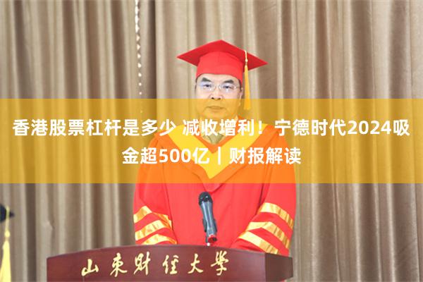 香港股票杠杆是多少 减收增利！宁德时代2024吸金超500亿｜财报解读