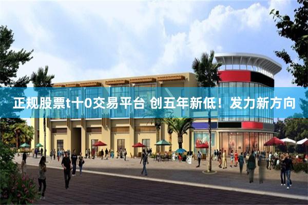 正规股票t十0交易平台 创五年新低！发力新方向