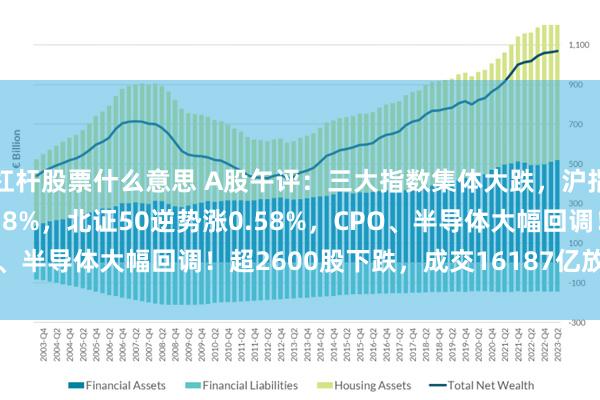 杠杆股票什么意思 A股午评：三大指数集体大跌，沪指跌近2%科创50跌5.38%，北证50逆势涨0.58%，CPO、半导体大幅回调！超2600股下跌，成交16187亿放量1465亿