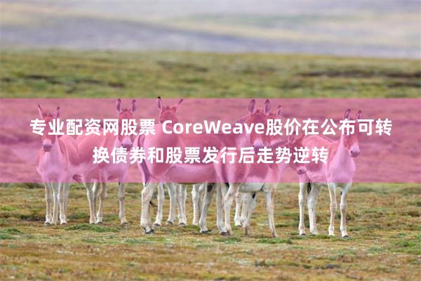 专业配资网股票 CoreWeave股价在公布可转换债券和股票发行后走势逆转